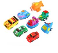 Xrten Bath Squirt Toys Rubber Floating Boats Set for Toddlers 8 Pack Water Game Learning Educational Toy For Kids Toddlers