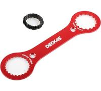 Xrten Bicycle BB Wrench,Dub/Tl-Fc32 25 24 Aluminum Alloy Adapter Repair Tool,Bottom Bracket Spanner for Bicycle Repair Accessories(Red)