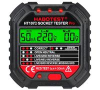 Xrten Socket Tester UK, 3 Pin Plug House Electrical Wiring, Outlet Tester, Electricity Line Fault Checker, 80250v,HT107E&HT107D&HT107B