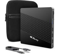 XRTFORE External 4k Blu Ray Drive for Pc,Portable 4k UHD Blu Ray Player,SD/TF Port with Carry Case, US8 3.0 HD Blu-Ray Player,DVD+/-RW External Optical Drive for MacBook Pro Windows Laptop