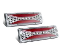 XRUKGUO 2PC Tail Light 41LED Brake Running Turn Signal Reverse Lights IP65 Waterproof 12V For Truck Trailer For Caravan Van RV UTV Camper Rear Tail Light Lamps