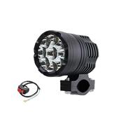 XRUKGUO 9 LED Auxiliary Headlights For Motorcycle Lights 12-80V High/Low/Strobe Additional Moto Fog Light Motocross Spotlight Motorcycle Headlight Front(1pieces with Switch)