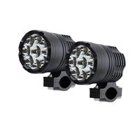 XRUKGUO 9 LED Auxiliary Headlights For Motorcycle Lights 12-80V High/Low/Strobe Additional Moto Fog Light Motocross Spotlight Motorcycle Headlight Front(2pieces)