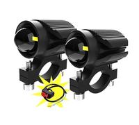 XRUKGUO Auxiliary LED Headlight Motorcycles Fog Lights 12-80V Additional Scooter For ATV For UTV E-bike Moto Spotlights Motorcycle Headlight Front(2 Light and 1 Switch A)