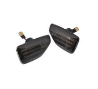 XRUKGUO Car Turn Signals LED Dynamic Side Marker Indicator For Sandero For Stepway For Duster Car Turn Signal Arrow Amber Light Repeater Lamp(Dynamic Smoked)