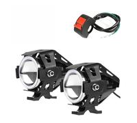 XRUKGUO For Electric Motorcycle Lamp U7 Moto Angel Eyes Lens Additional Led Fog Lights Spotlights Flasher Auxiliary Headlight Motorcycle Headlight Front(2pcs Blue)