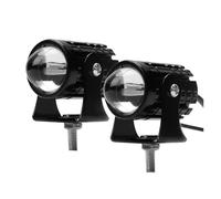 XRUKGUO Motorcycle Head Lamp Light Kit 2pcs LED Spotlight Headlights Explorers Motorcycle Accessories Truck Car Auxiliary Additional Mini Projector Headlamp Fog Lights(2PCS Switch White)