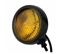 XRUKGUO Motorcycle Head Lamp Light Kit 4.5" Vintage Headlight Sealed Beam Grill Guard Headlamp Retro Fog Light Auxiliary Lamp For Cafe Racer Scrambler Chopper(Black Yellow)