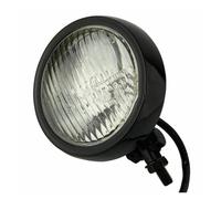 XRUKGUO Motorcycle Head Lamp Light Kit 4.5" Vintage Headlight Sealed Beam Grill Guard Headlamp Retro Fog Light Auxiliary Lamp For Cafe Racer Scrambler Chopper(Black Clear)