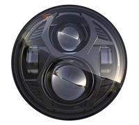 XRUKGUO Motorcycle Head Lamp Light Kit 51W 5.75 Inch LED Motorcycle Headlight Hi/Lo Beam For Sportster Touring For Rebel 300 500 For Triumph HeadlampChrome 1 Pcs(Black)