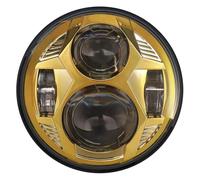 XRUKGUO Motorcycle Head Lamp Light Kit 51W 5.75 Inch LED Motorcycle Headlight Hi/Lo Beam For Sportster Touring For Rebel 300 500 For Triumph HeadlampChrome 1 Pcs(Yellow)