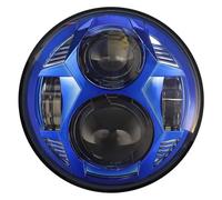 XRUKGUO Motorcycle Head Lamp Light Kit 51W 5.75 Inch LED Motorcycle Headlight Hi/Lo Beam For Sportster Touring For Rebel 300 500 For Triumph HeadlampChrome 1 Pcs(Blue)