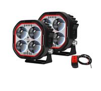 XRUKGUO Truck For Offroad For ATV LED Work Light 2 Inch Motorcycle 30w Headlight Spotlight Dual Projector Driving Lamp Motorcycle Headlight Front(2Pieces and switch)