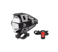 XRUKGUO U7 LED Motorcycle Headlight Spotlight Headlamp Fog Lights Spotlights For Mini Moto Auxiliary Driving Lamp Motorcycle Headlight Front(1Pieces Red)