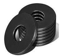 XRXYMQ 100 Pcs Black M6 Penny Washers M6 x 16 x 1.5 mm Carbon Steel