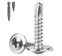 XRXYMQ 120 Pcs Self Tapping Screws M4.8 x 32 mm 410 Stainless Steel