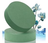 XRXYMQ 2 Pieces Oasis Floral Foam 16.5 × 4 cm Rounds Florist Foam Long-Lasting Hydration Flower Arranging Foam for Centerpieces Fresh Flower Arrangements DIY Wedding Décor Bouquets Florist Supplies