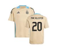 (XS) 2024-2025 Argentina Training Jersey (Hazy Beige) (MAC ALLISTER 20)