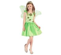 (XS 3-4 years (92-104 cm)) Green fairy costume for girls