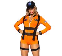 (XS (34)) Women's sexy astronaut jumpsuit costume