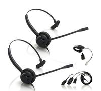 XS 820 Telephone Headset Bundle for Agent Training, Coaching, Monitoring, Supervising, Onboarding - Compatible Desk phones - Avaya, Yealink, Poly, Cisco, Mitel, Grandstream (Mono, Basic Bundle)