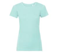 (XS, Aqua Blue) Russell Womens/Ladies Organic Short-Sleeved T-Shirt