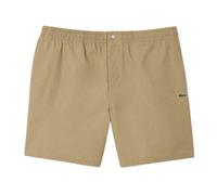 (XS, Beige) Lacoste Mens Cotton Poplin Relaxed Fit Shorts
