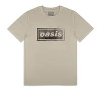 (XS, Beige) Oasis Thread Band Logo T Shirt