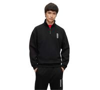 (XS, Black) Hugo Boss Mens Dangula Logo Quarter Zip Sweatshirt