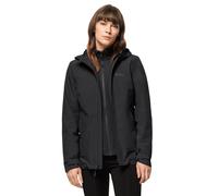 (XS, Black) Jack Wolfskin Womens 2026 Moonrise 3 In 1 Waterproof Windproof Jacket