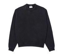 (XS, Black) Lacoste Unisex Adult Fleece Washed Loose Sweatshirt