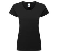 (XS, Black) Russell Womens/Ladies Authentic Classic Ringspun Cotton T-Shirt