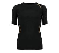(XS, Black) Skins Mens A400 Geometric Pattern Compression T-Shirt