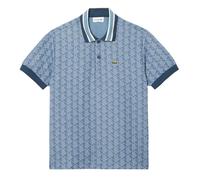 (XS, Blue) Lacoste Mens Monogram Jacquard Polo Shirt