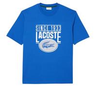 Lacoste Mens Printed Heavy Cotton Loose Fit T-Shirt - Blue - XS - Blue