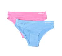 (XS, Blue/Pink) Reebok Womens/Ladies Bonded Briefs (Pack of 2)