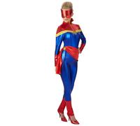 (XS, Blue/Red) Captain Marvel Womens/Ladies Costume