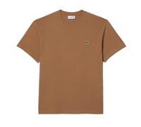 (XS, Brown) Lacoste Mens Embroidered Logo Cotton T-Shirt