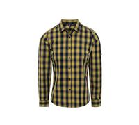 (XS, Camel/Navy) Premier Womens/Ladies Mulligan Checked Long-Sleeved Shirt