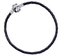 Harry Potter Black Leather Charm Bracelet - Signature Edition | Acotis - Size 17cm - Zinc / Copper / Aluminium / Leather
