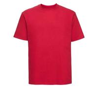(XS, Classic Red) Russell Mens Ringspun Cotton Classic T-Shirt
