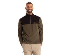 Trespass Men's Fleece Top Curtiston - 1/2 Zip Neck, Contrast Panels, Neck Tape, Airtrap Technology, Knitted,100% Polyester, Warm Lightweight Breathable