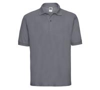 (XS, Convoy Grey) Russell Mens Polycotton Pique Polo Shirt