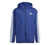 (XS, Dark Blue/White) Adidas Mens 3S 3 Stripes Hooded Windbreaker
