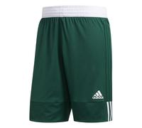 (XS, Dark Green/White) Adidas Mens Logo Reversible Basketball Shorts