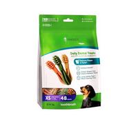 XS DENTAL TOOTHBRUSH 48 - Daily ORAL CARE Treats for EXTRA SMALL DOGS Size 2-7Kg - Whimzee Natural Toothbrush Treats, Plaque and Tartar Reducing, Fresh Breath, 360g