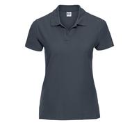 (XS, French Navy) Russell Europe Womens/Ladies Ultimate Classic Cotton Short Sleeve Polo Shirt