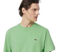 (XS, Green) Lacoste Mens Embroidered Logo Cotton T-Shirt
