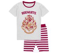 (XS, Grey/Red) Harry Potter Womens/Ladies Hogwarts Crest Short Pyjama Set