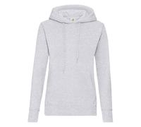 (XS, Heather Grey) Fruit Of The Loom Ladies Lady Fit Hooded Sweatshirt / Hoodie